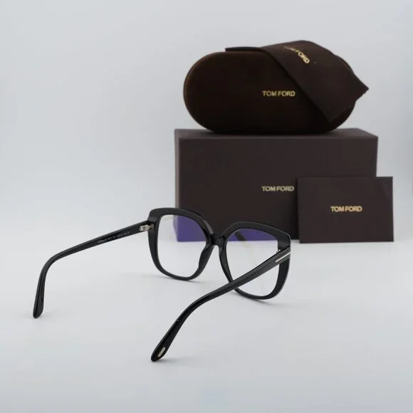 NEW TOM FORD EYEGLASSES BLACK WOMEN EYEWEAR TOM FORD FT6043-B 001 Tom Ford FT6043-B 001 Eyeglasses Black 53mm Square Frame  main image 3